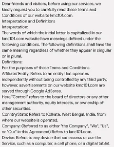 Terms and Conditions